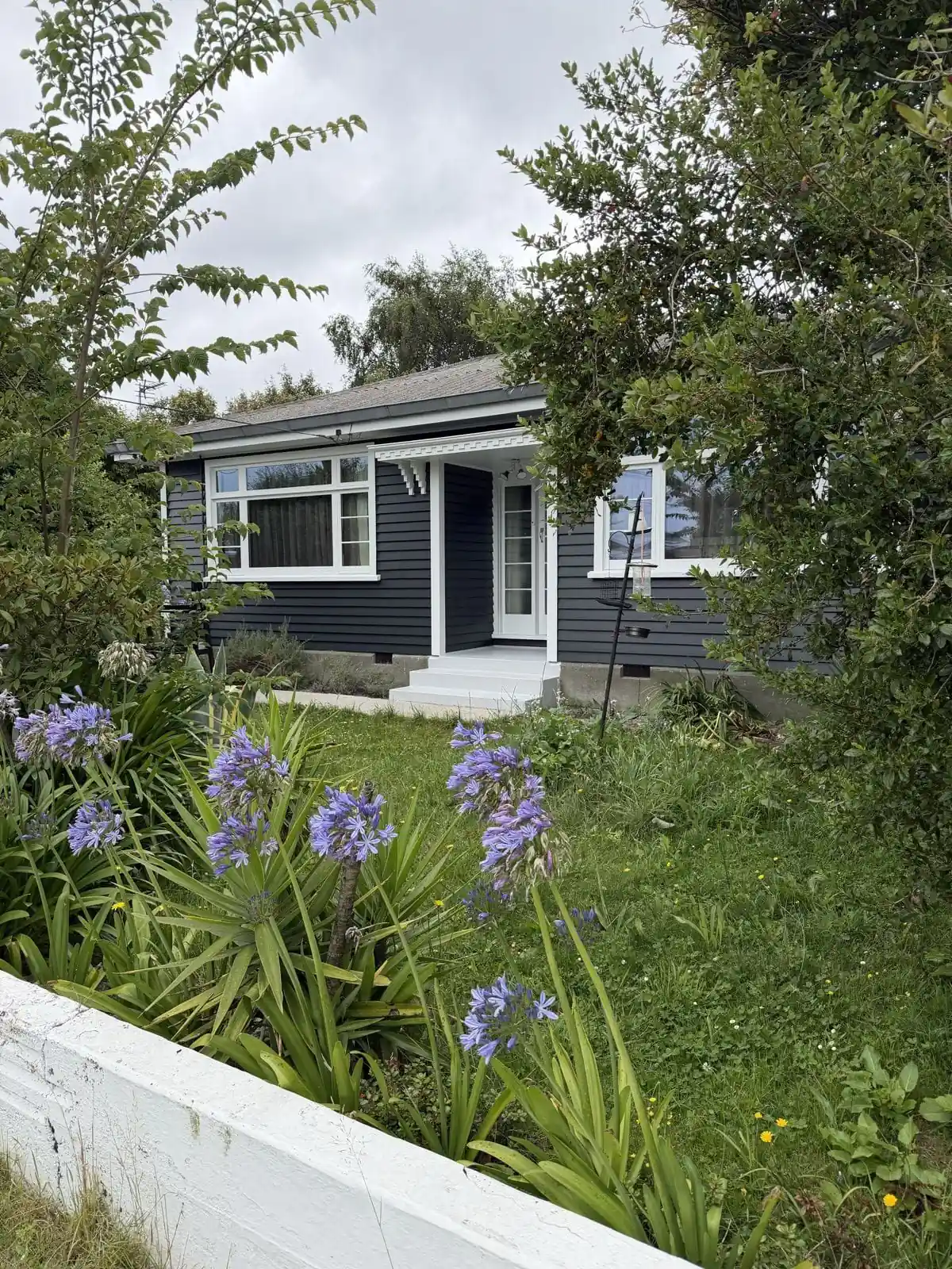 The finished house from the front garden